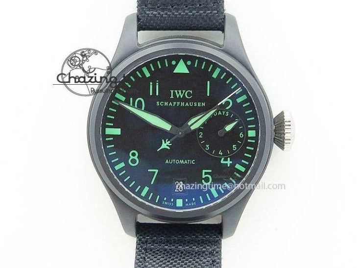 MIROTIME 0501 Mark XVIII IW327001 SS Mk Maker Best Edition Black Dial On Black Leather Strap A SunProtective 7299